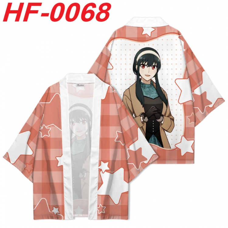 SPYxFAMILY Anime digital printed French velvet kimono top from S to 4XL HF-0068