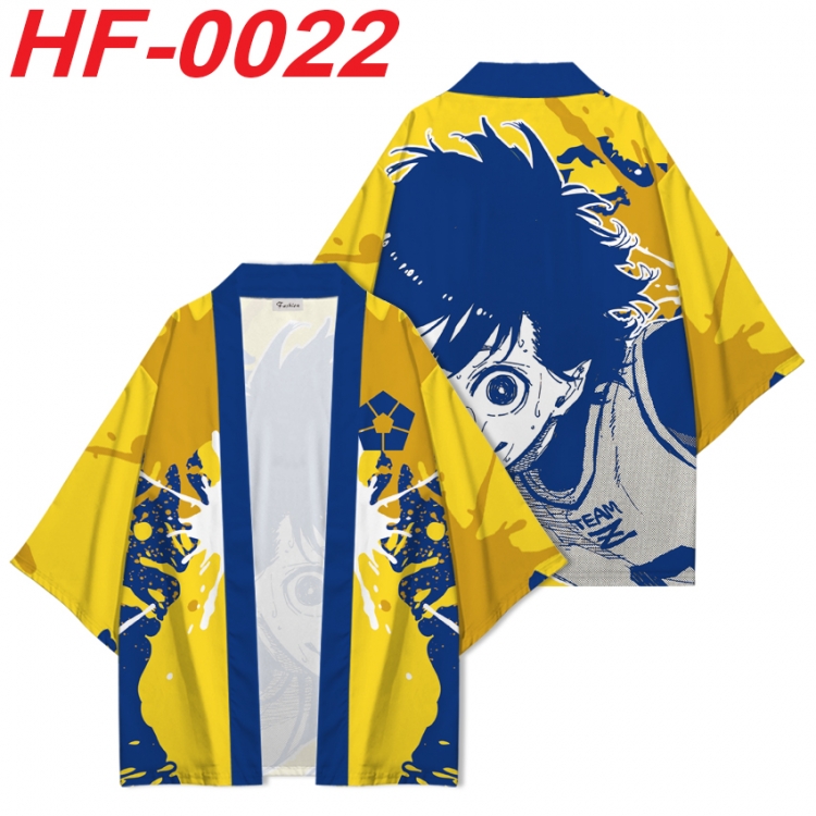 BLUE LOCK Anime digital printed French velvet kimono top from S to 4XL  HF-0022