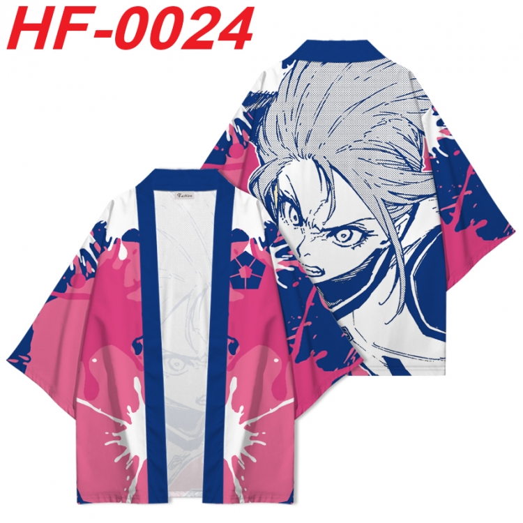 BLUE LOCK Anime digital printed French velvet kimono top from S to 4XL HF-0024