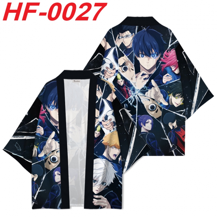 BLUE LOCK Anime digital printed French velvet kimono top from S to 4XL HF-0027
