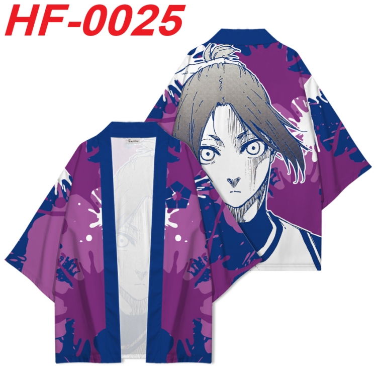 BLUE LOCK Anime digital printed French velvet kimono top from S to 4XL HF-0025