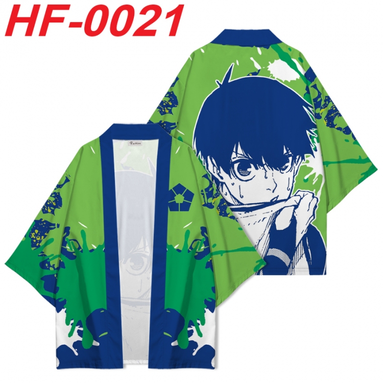 BLUE LOCK Anime digital printed French velvet kimono top from S to 4XL  HF-0021