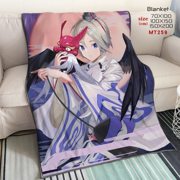 Onmyoji Anime oversized mink flannel blanket 150X200CM customizable