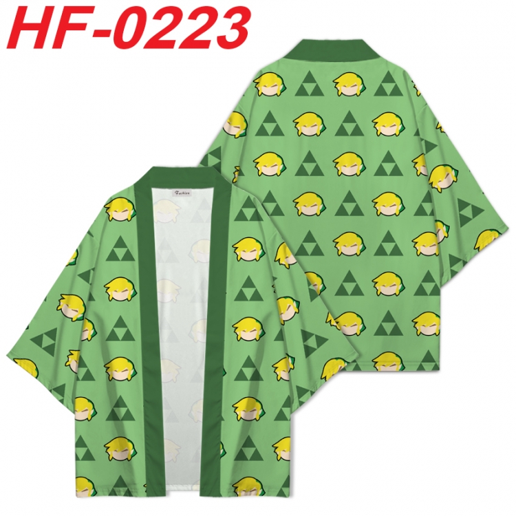 The Legend of Zelda Anime digital printed French velvet kimono top from S to 4XL HF-0223