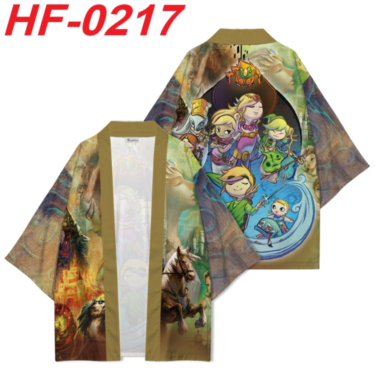 The Legend of Zelda Anime digital printed French velvet kimono top from S to 4XL HF-0217