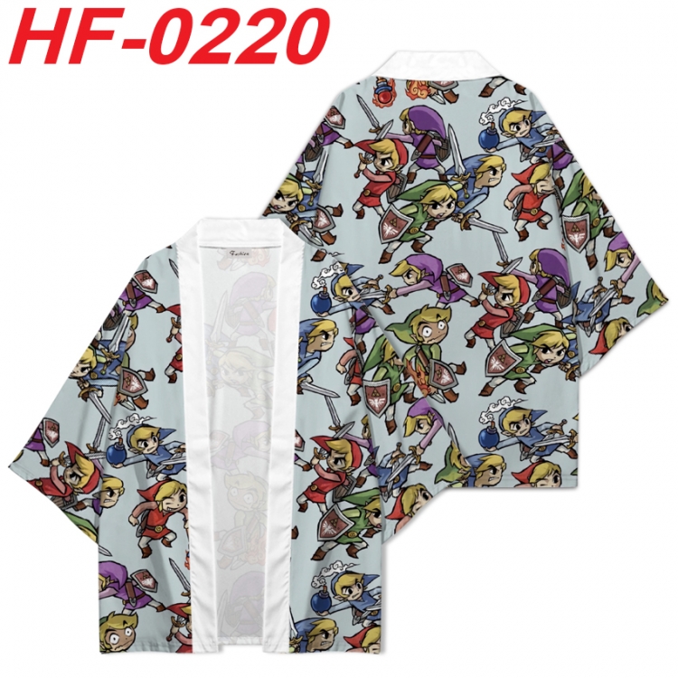 The Legend of Zelda Anime digital printed French velvet kimono top from S to 4XL  HF-0220