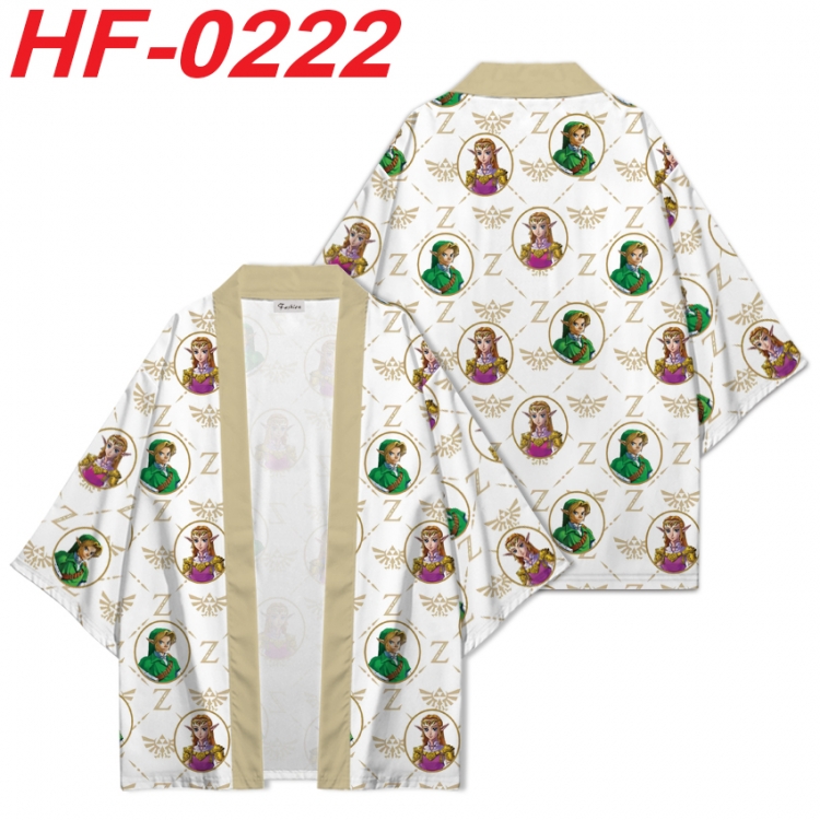 The Legend of Zelda Anime digital printed French velvet kimono top from S to 4XL HF-0222