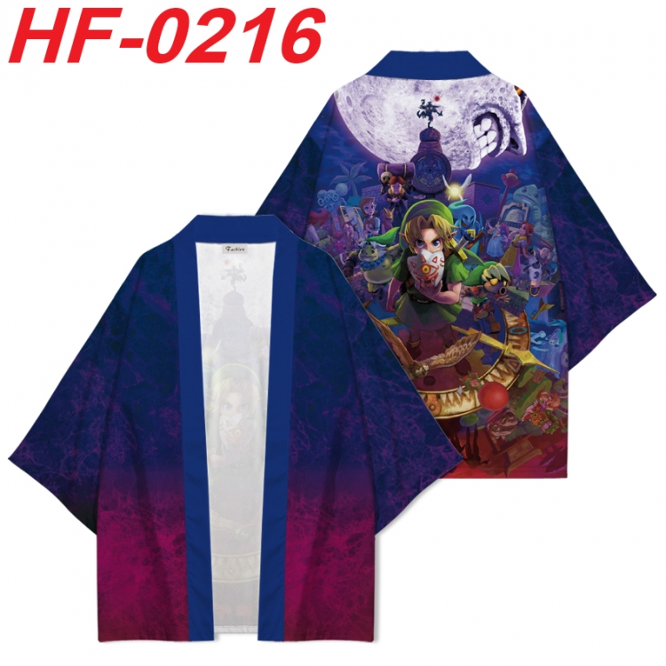 The Legend of Zelda Anime digital printed French velvet kimono top from S to 4XL HF-0216