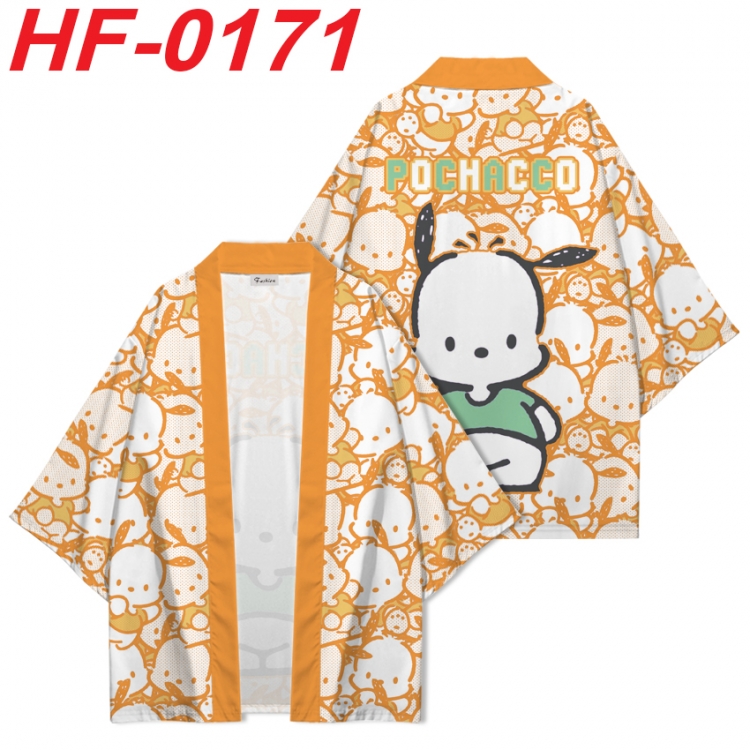 sanrio Anime digital printed French velvet kimono top from S to 4XL HF-0171