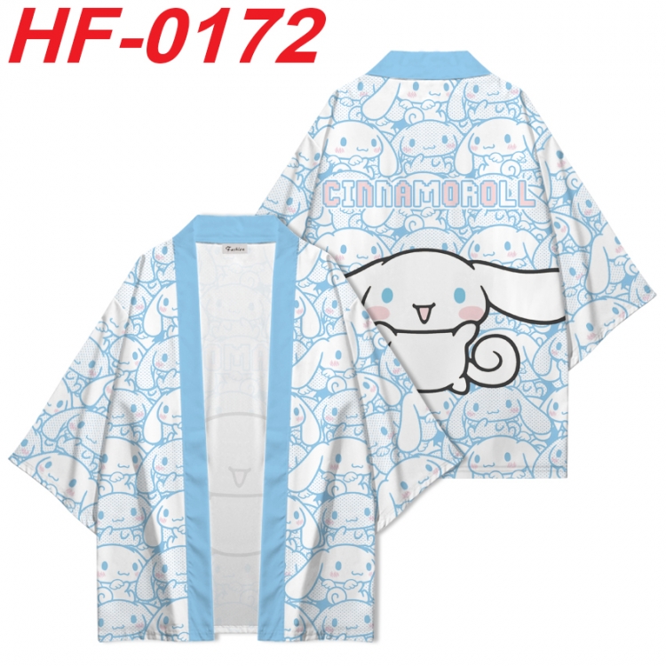 sanrio Anime digital printed French velvet kimono top from S to 4XL  HF-0172