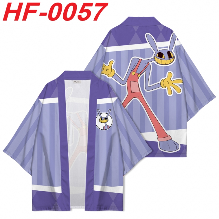 The Amazing Digital Circus Anime digital printed French velvet kimono top from S to 4XL HF-0057