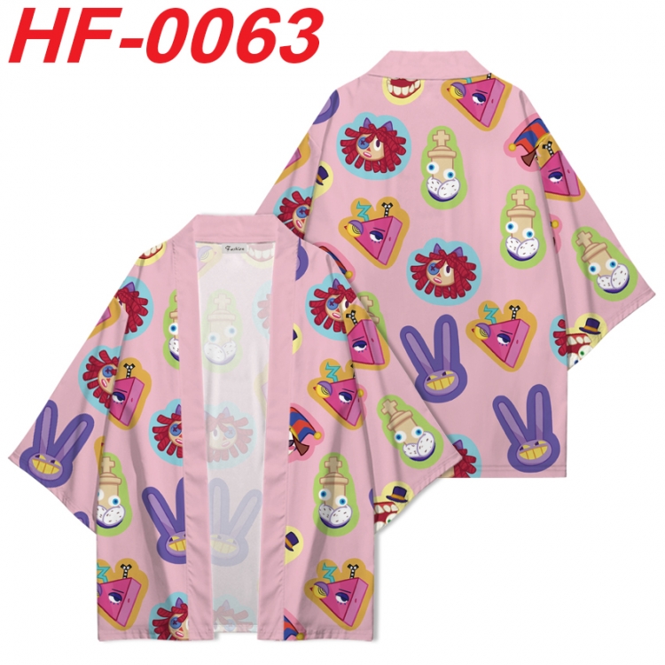 The Amazing Digital Circus Anime digital printed French velvet kimono top from S to 4XL  HF-0063