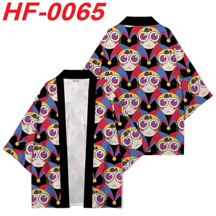 The Amazing Digital Circus Anime digital printed French velvet kimono top from S to 4XL HF-0065