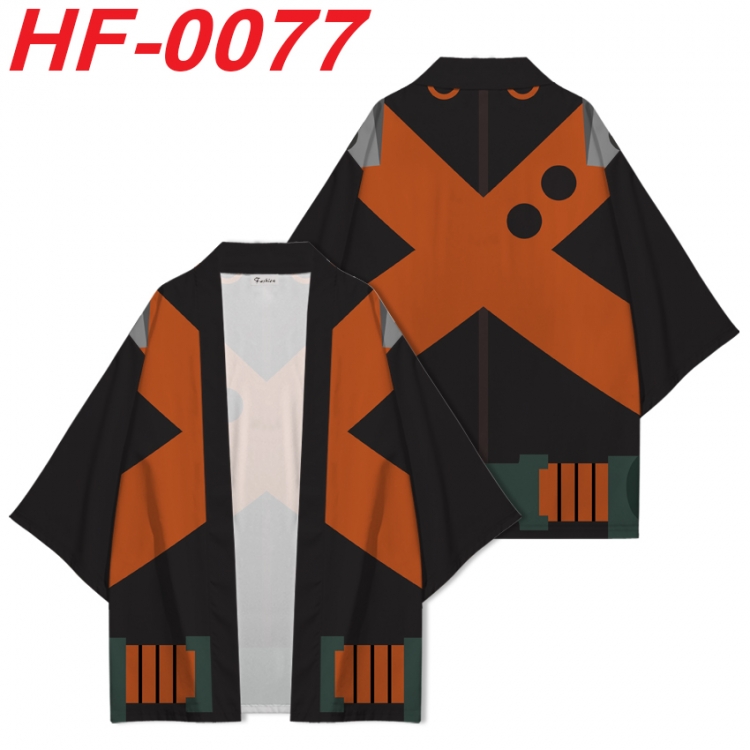 My Hero Academia Anime digital printed French velvet kimono top from S to 4XL HF-0077