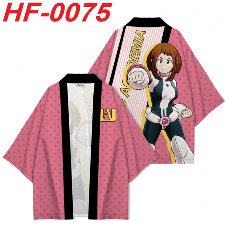 My Hero Academia Anime digital printed French velvet kimono top from S to 4XL HF-0075