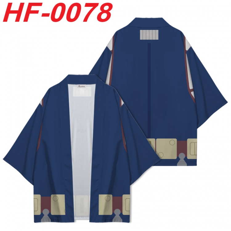 My Hero Academia Anime digital printed French velvet kimono top from S to 4XL  HF-0078