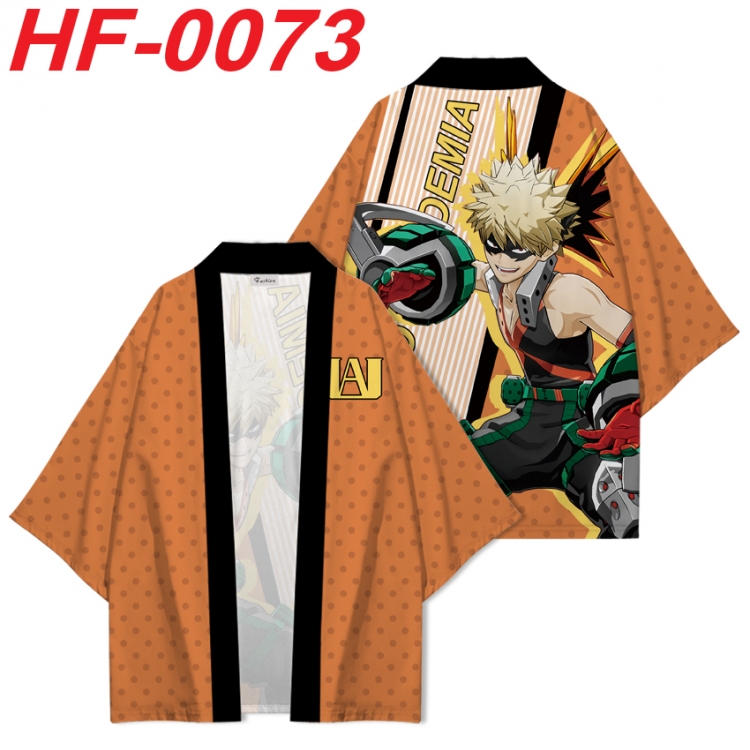 My Hero Academia Anime digital printed French velvet kimono top from S to 4XL HF-0073
