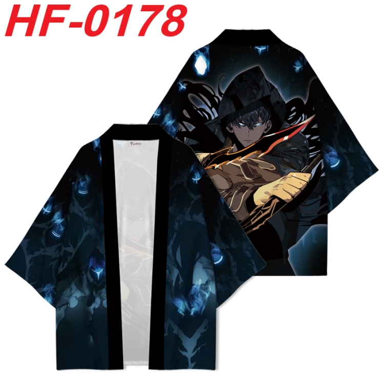I upgraded alone Anime digital printed French velvet kimono top from S to 4XL  HF-0178