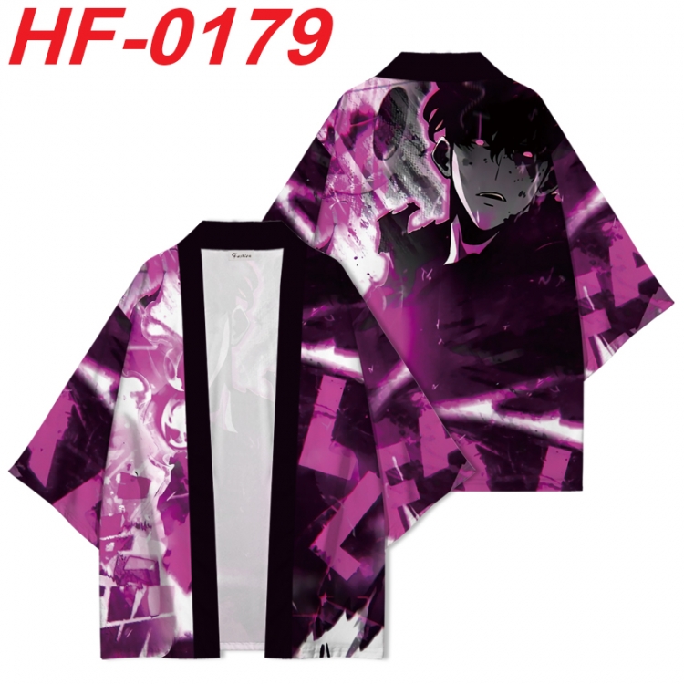 I upgraded alone Anime digital printed French velvet kimono top from S to 4XL HF-0179