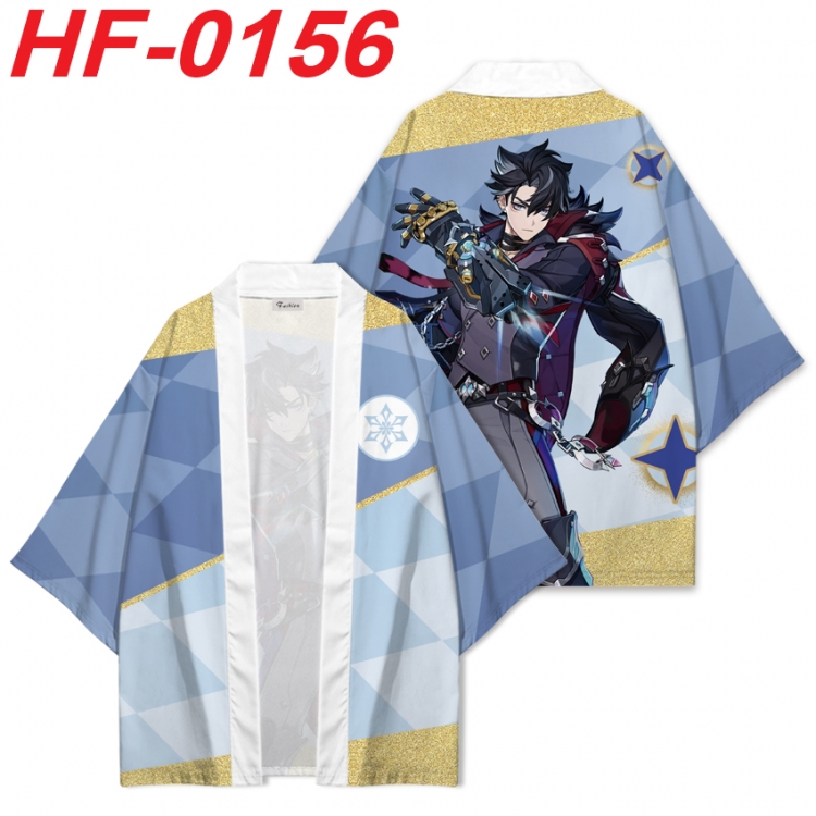 Genshin Impact Anime digital printed French velvet kimono top from S to 4XL  HF-0156