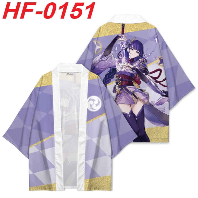Genshin Impact Anime digital printed French velvet kimono top from S to 4XL HF-0151