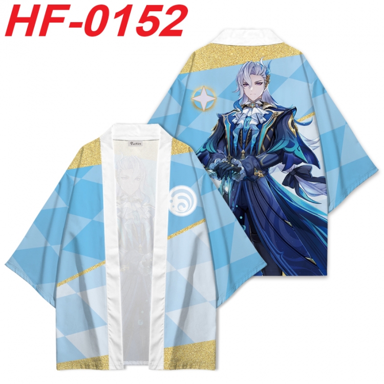 Genshin Impact Anime digital printed French velvet kimono top from S to 4XL HF-0152