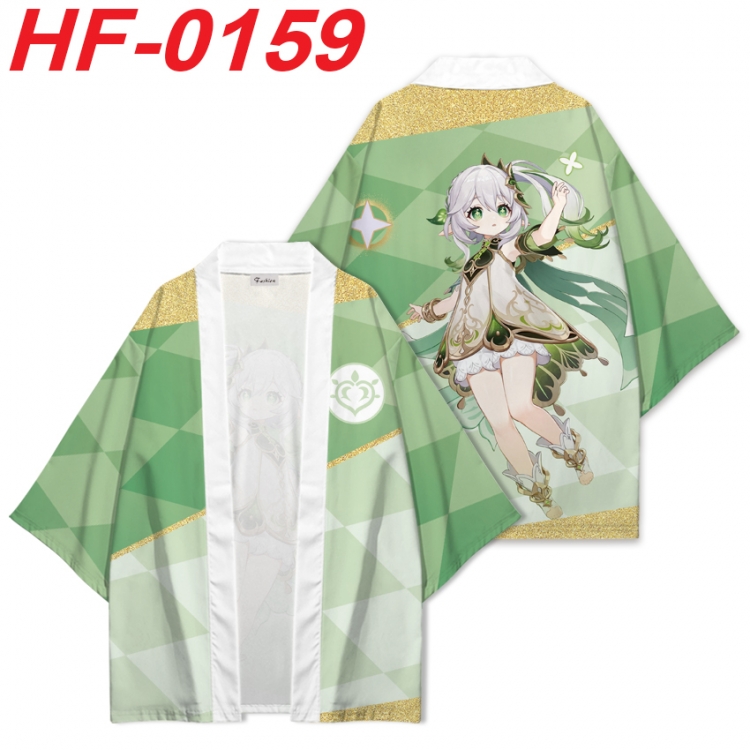 Genshin Impact Anime digital printed French velvet kimono top from S to 4XL HF-0159