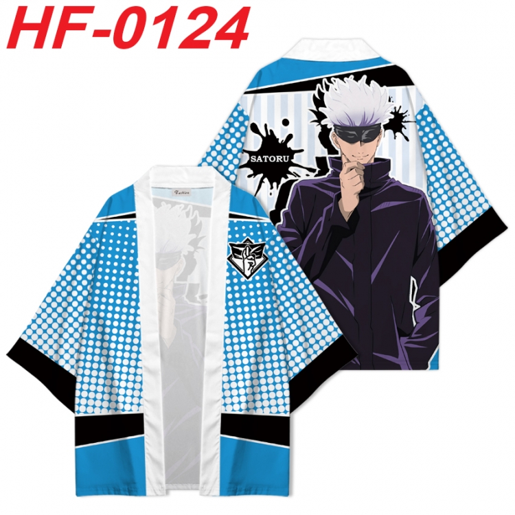 Jujutsu Kaisen Anime digital printed French velvet kimono top from S to 4XL HF-0124