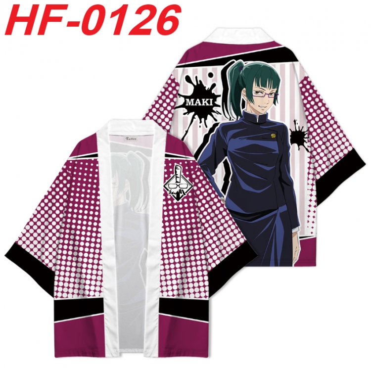 Jujutsu Kaisen Anime digital printed French velvet kimono top from S to 4XL  HF-0126