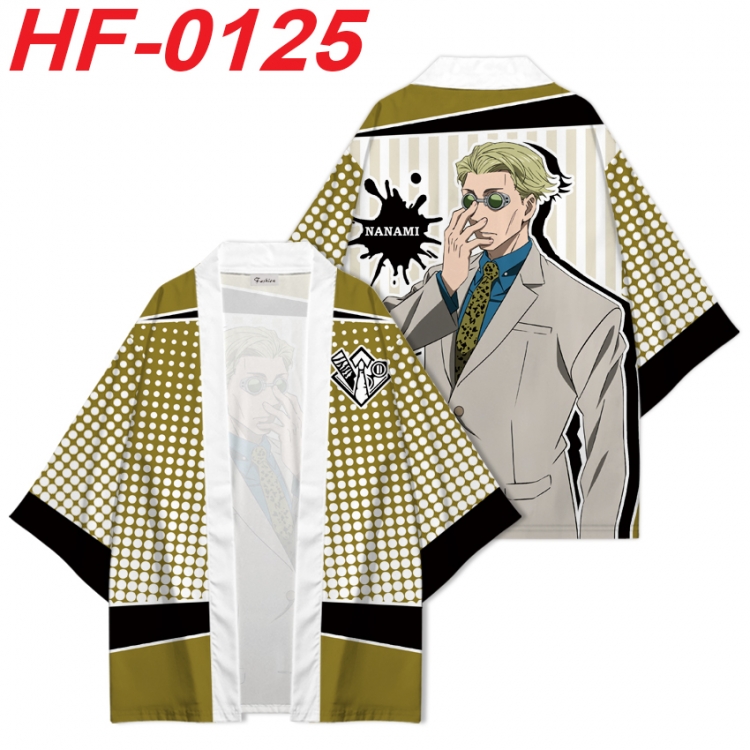 Jujutsu Kaisen Anime digital printed French velvet kimono top from S to 4XL HF-0125