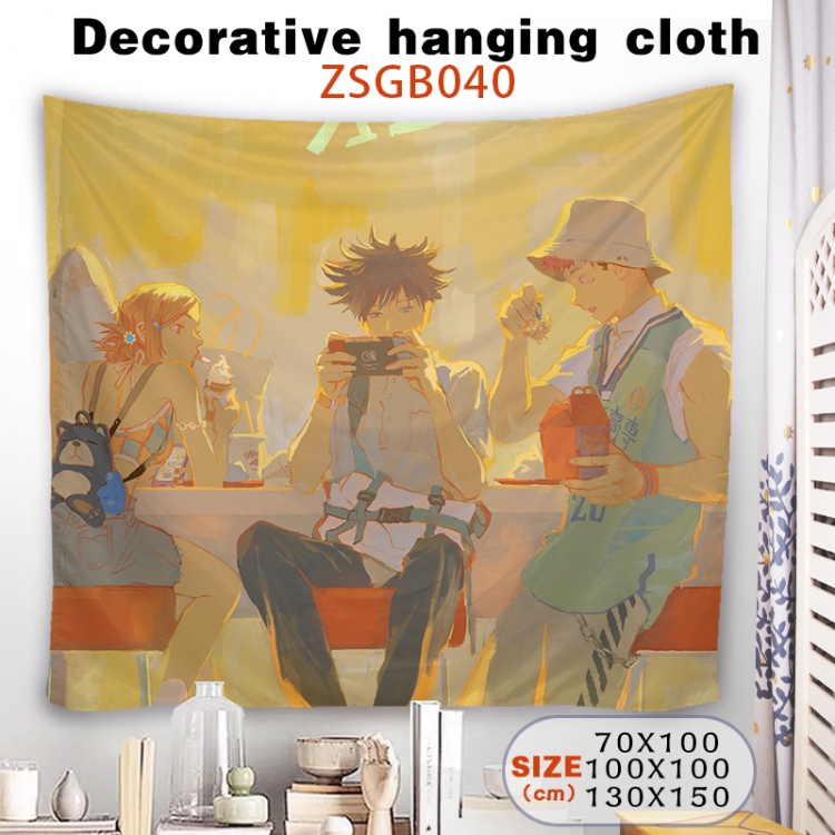 Jujutsu Kaisen Anime tablecloth decoration hanging cloth 130X150 supports customization