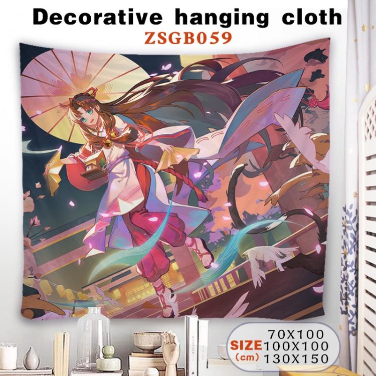 Onmyoji Anime tablecloth decoration hanging cloth 130X150 supports customization ZSGB059