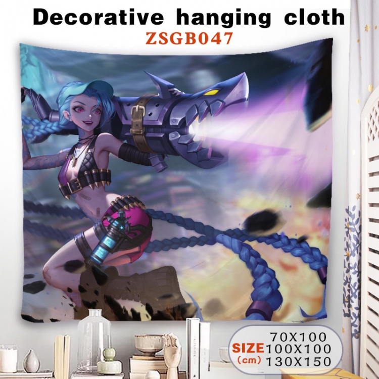 LOL Anime tablecloth decoration hanging cloth 130X150 supports customization