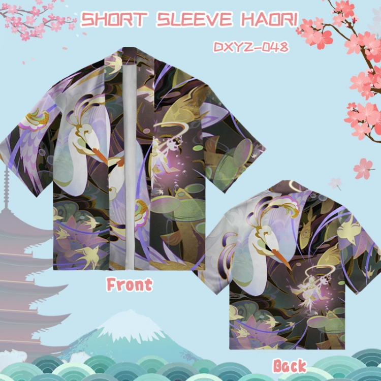 Onmyoji Anime and Wind Feather Weaving Short sleeved T-shirt DXYZ048