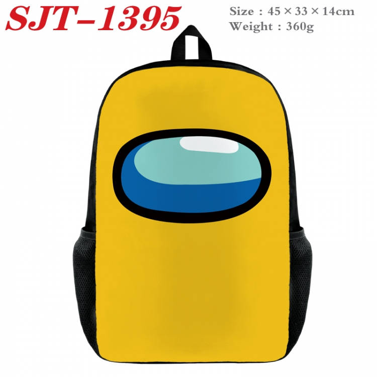 Among us Anime nylon canvas backpack student backpack 45x33x14cm