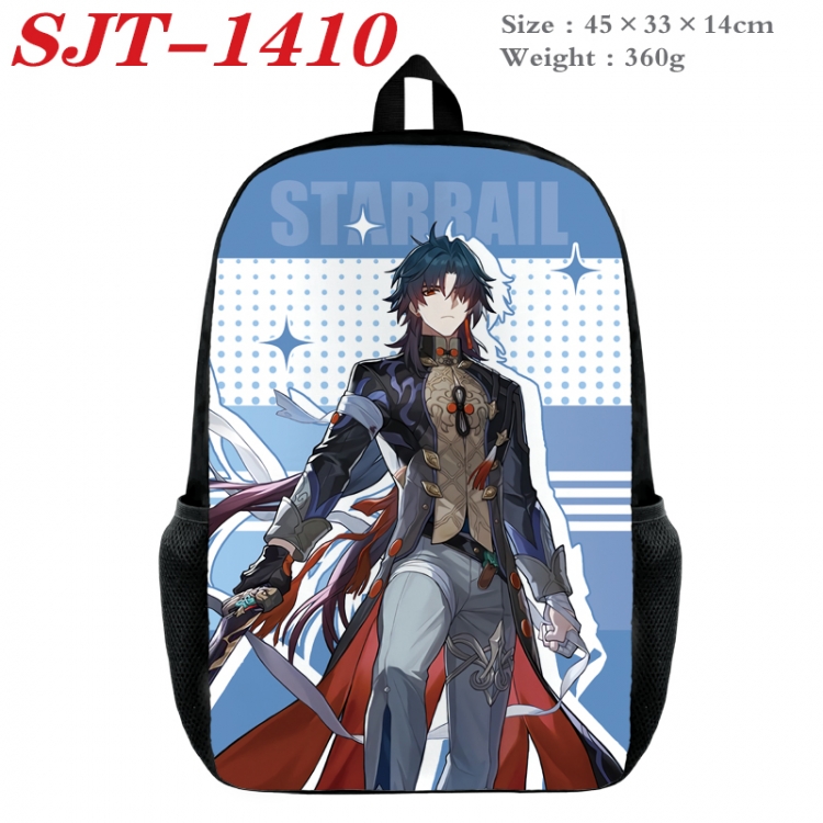 Honkai: Star Rail Anime nylon canvas backpack student backpack 45x33x14cm