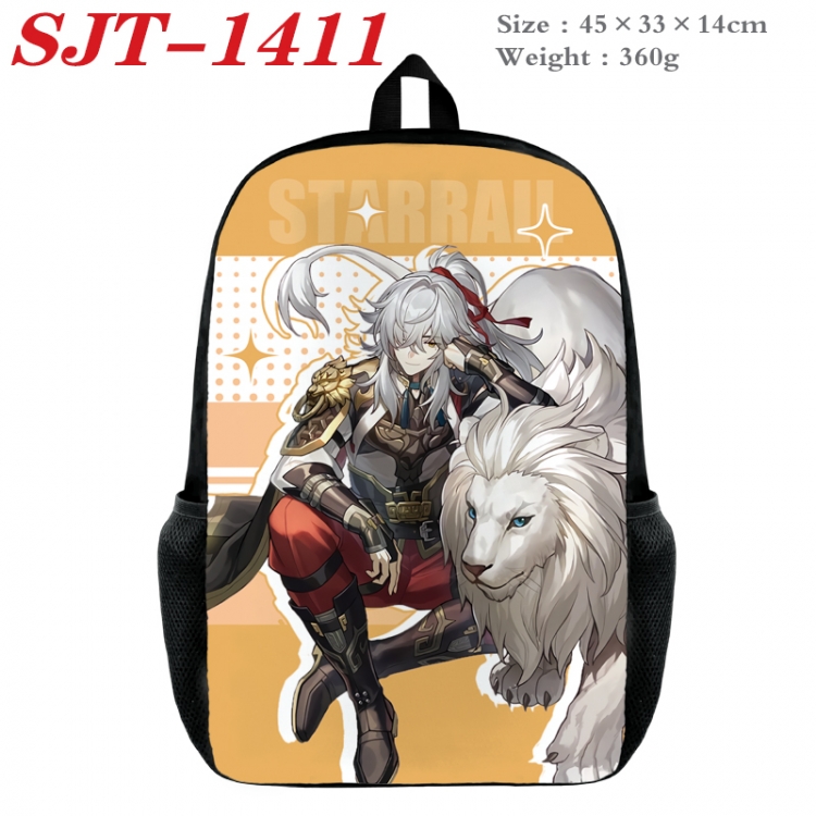 Honkai: Star Rail Anime nylon canvas backpack student backpack 45x33x14cm