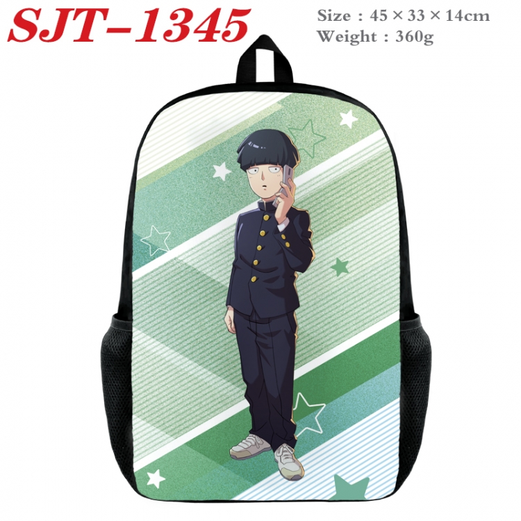 Mob Psycho 100 Anime nylon canvas backpack student backpack 45x33x14cm