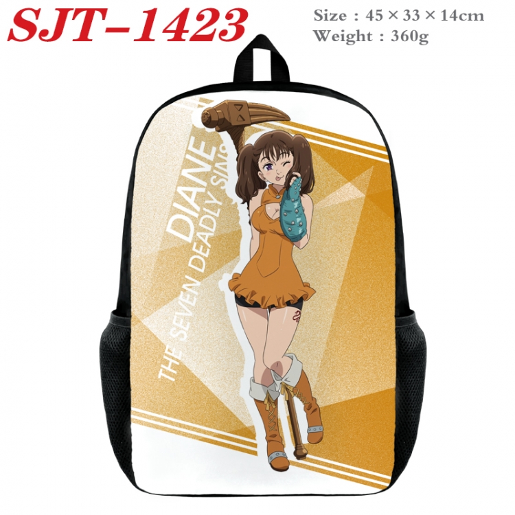 The Seven Deadly Sins Anime nylon canvas backpack student backpack 45x33x14cm