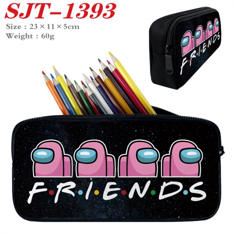 Among us Anime nylon student pencil case 23x11x5cm 