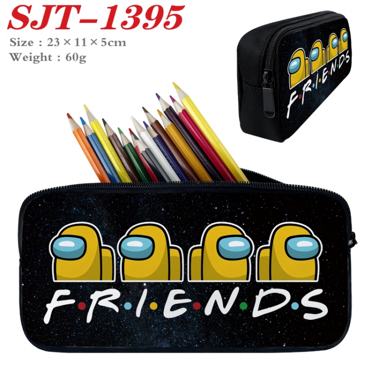 Among us Anime nylon student pencil case 23x11x5cm 