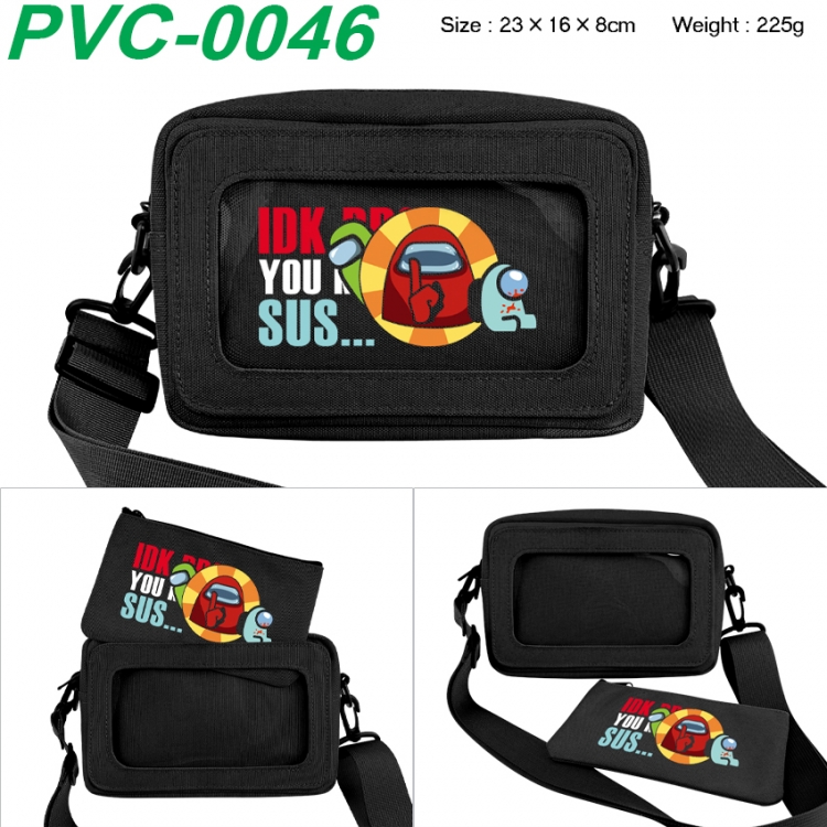 Among us  Anime PVC transparent small shoulder bag 23x16x8cm