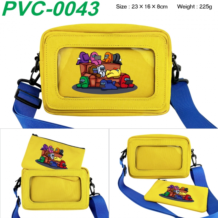 Among us  Anime PVC transparent small shoulder bag 23x16x8cm