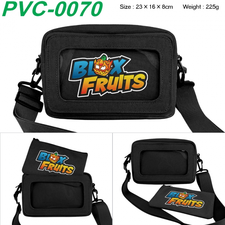 Blox fruits Anime PVC transparent small shoulder bag 23x16x8cm