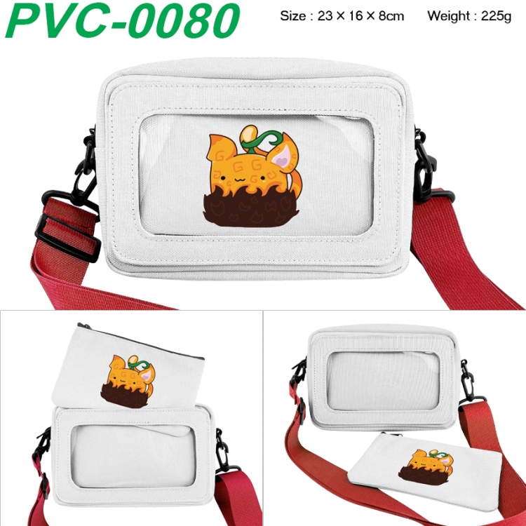 Blox fruits Anime PVC transparent small shoulder bag 23x16x8cm