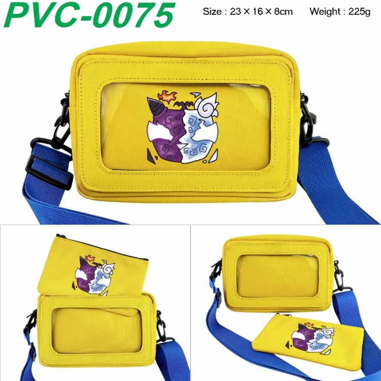 Blox fruits Anime PVC transparent small shoulder bag 23x16x8cm