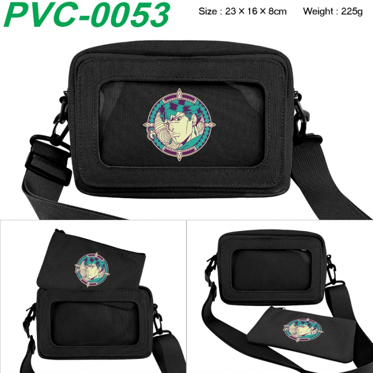 JoJos Bizarre Adventure Anime PVC transparent small shoulder bag 23x16x8cm