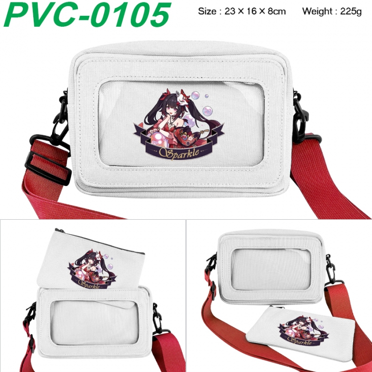 Honkai: Star Rail Anime PVC transparent small shoulder bag 23x16x8cm