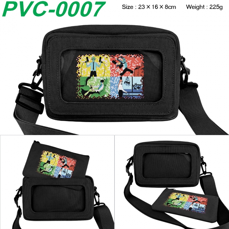 Chainsawman Anime PVC transparent small shoulder bag 23x16x8cm