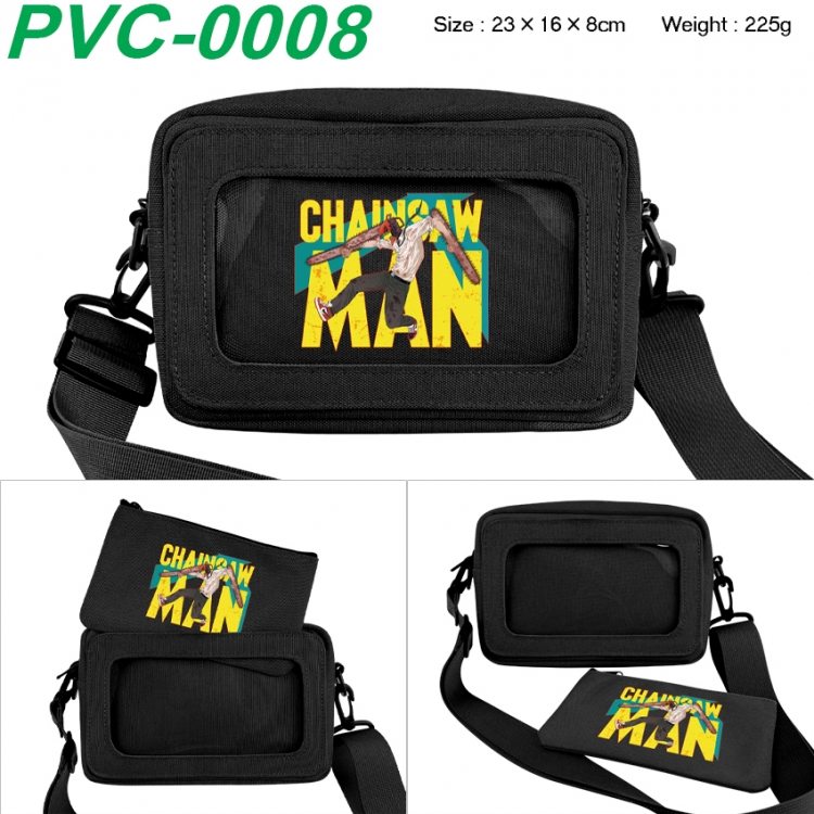 Chainsawman Anime PVC transparent small shoulder bag 23x16x8cm